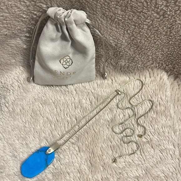 Kendra Scott Jewelry - KENDRA SCOTT Inez Teal Agate Pendant Long Necklace